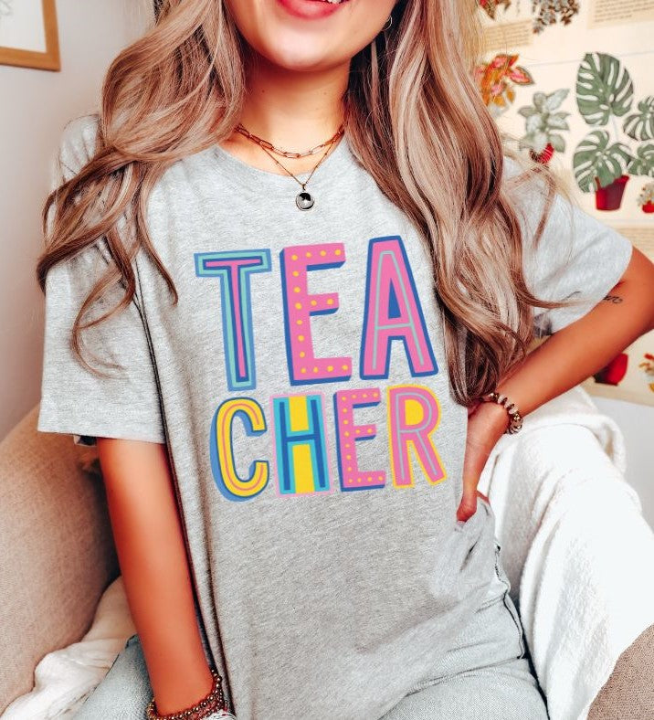 Teacher (cute font) - DTF