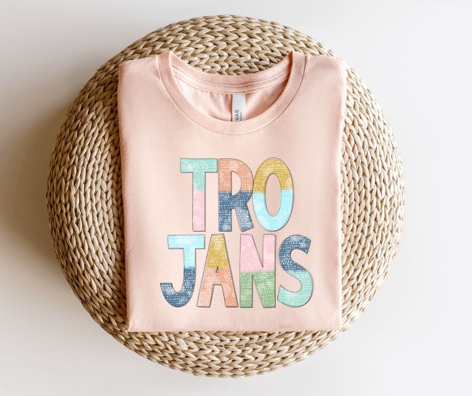 Trojans Multi-Colored Mascot - DTF