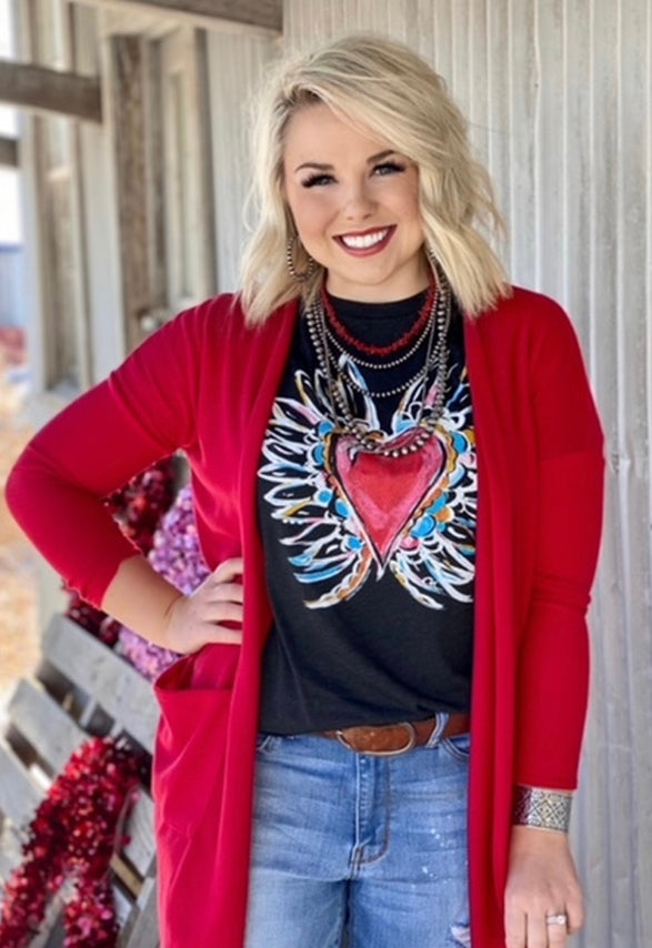 Heart with wings t-shirt