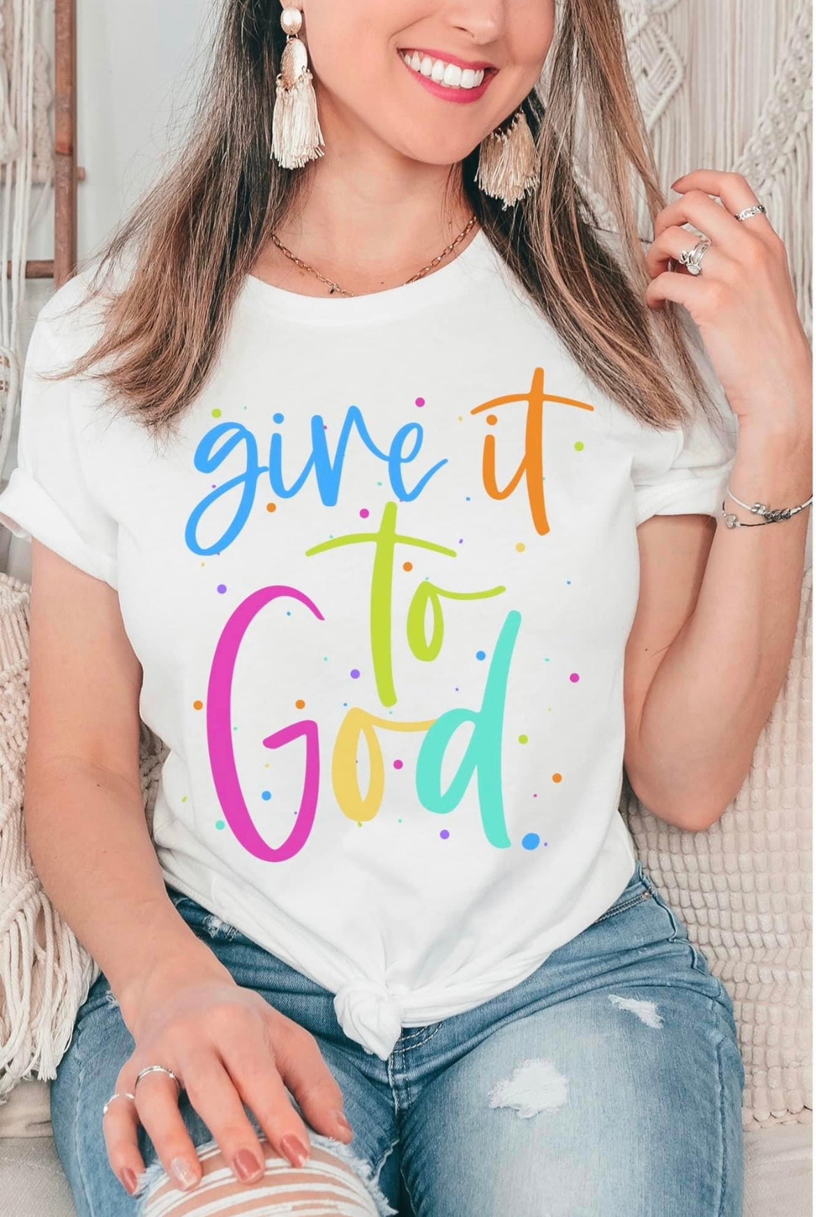 Give it to God (2-in-1, front/back design) - DTF