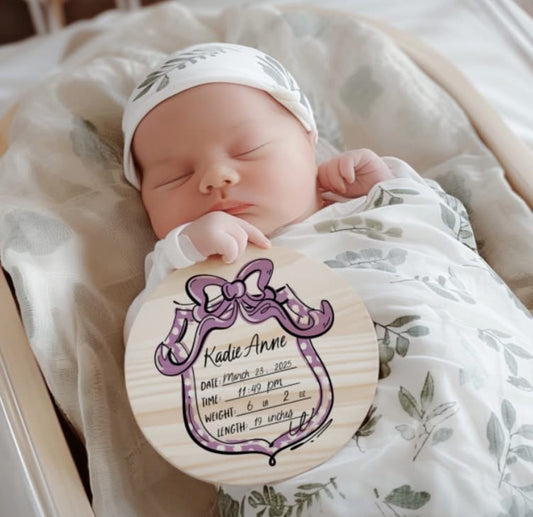 Birth Announcement (Purple) - DTF