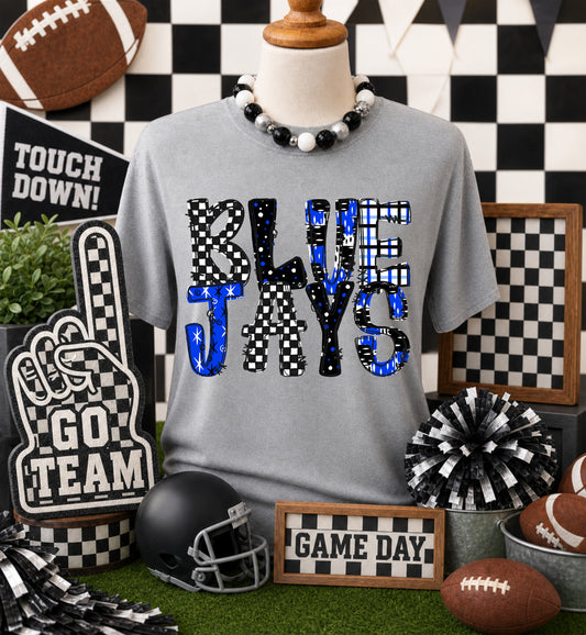 BlueJays - Blue (Game Day Patterns Mascot) - DTF
