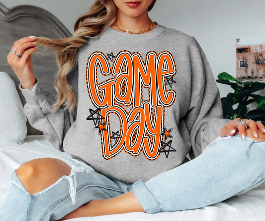 Game Day Word Art (Orange) - DTF