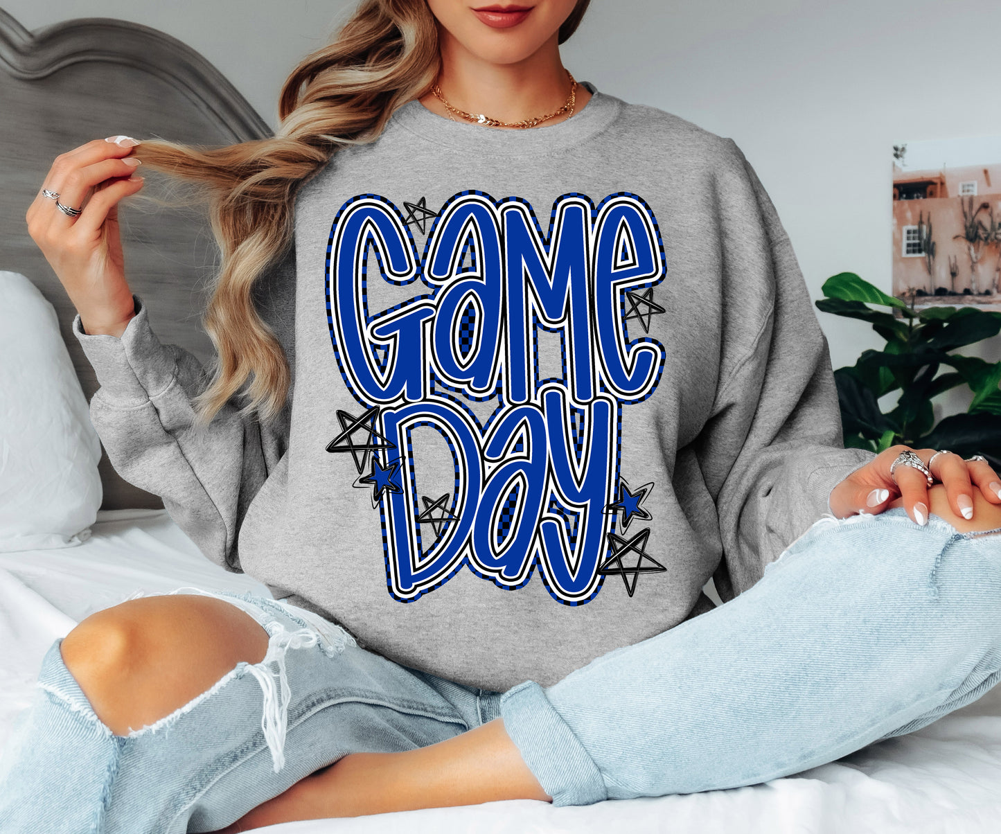 Game Day Word Art (Royal Blue) - DTF