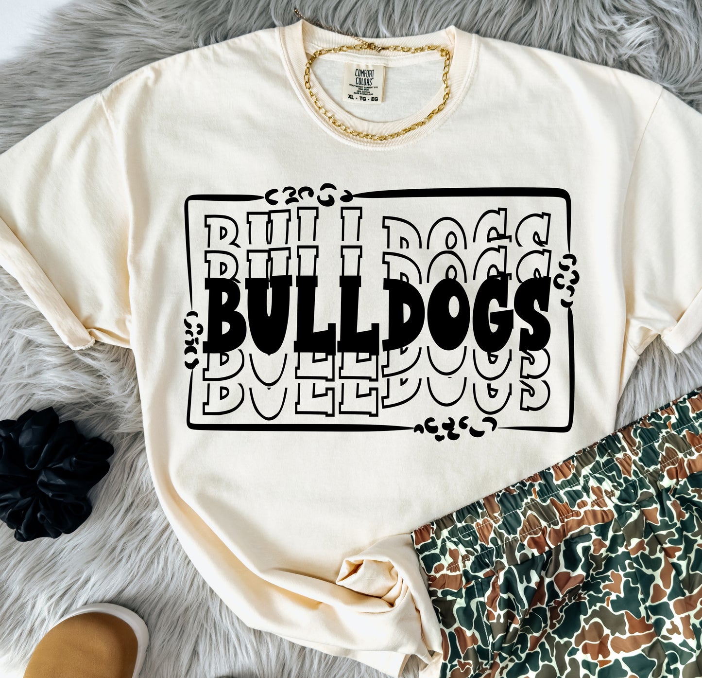Bulldogs (Leopard Stacked Mascot) - DTF