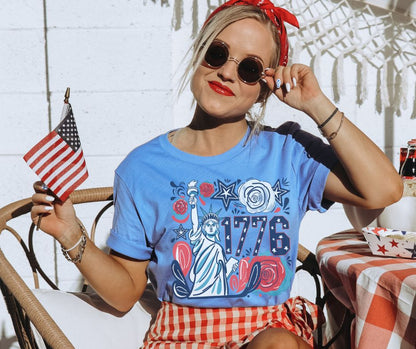 1776 Floral Statue of Liberty - DTF