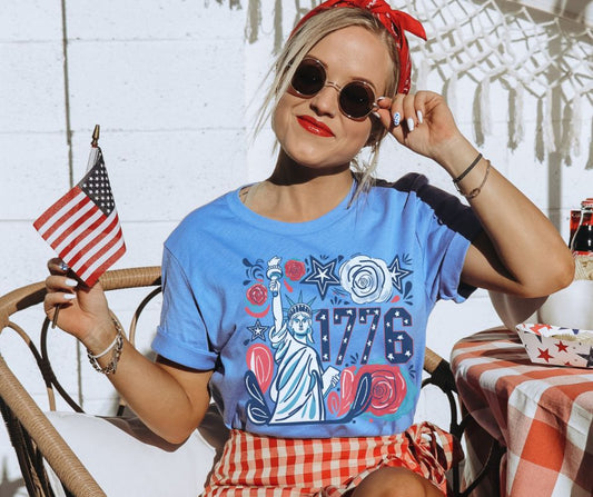 1776 Floral Statue of Liberty - DTF