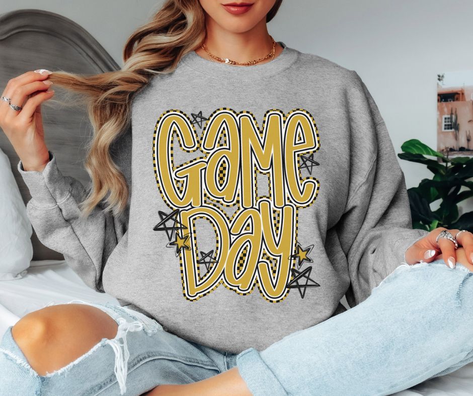 Game Day Word Art (Vegas Gold) - DTF