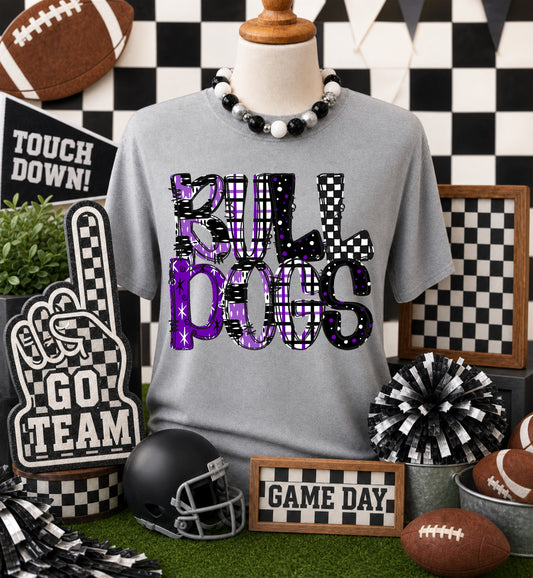 Bulldogs - Purple (Game Day Patterns Mascot) - DTF