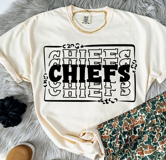 Chiefs (Leopard Stacked Mascot) - DTF