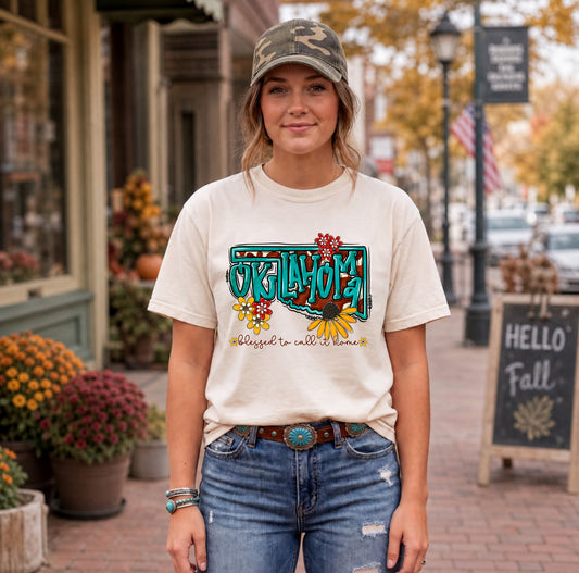 Oklahoma (Turquoise State) - DTF