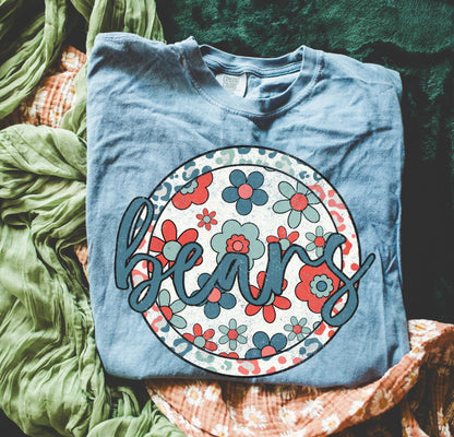 Bears (Patriotic Boho Floral Mascot - transparent and non-transparent) - DTF