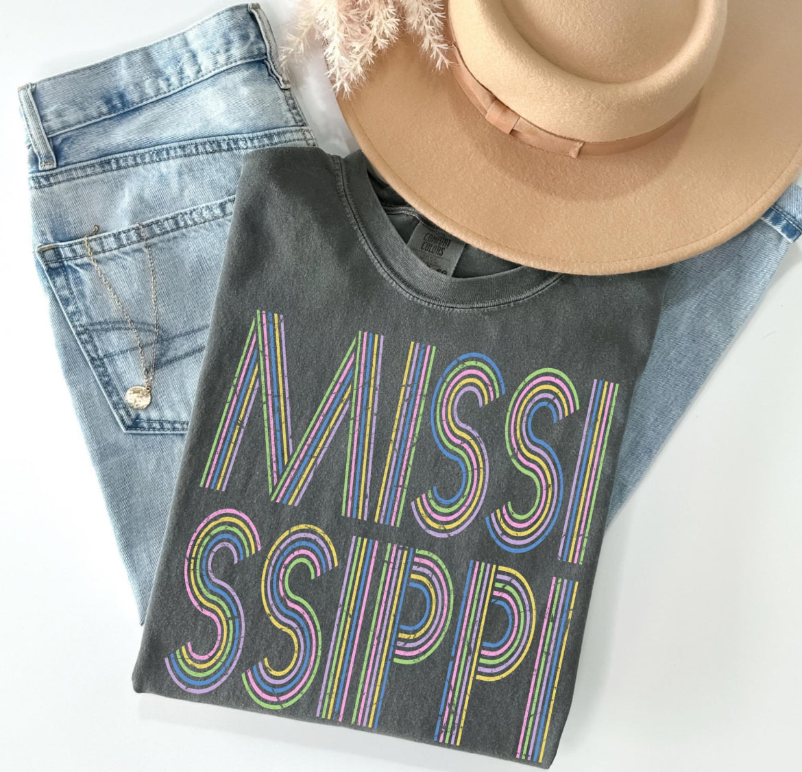 Mississippi (retro lines distressed) - DTF