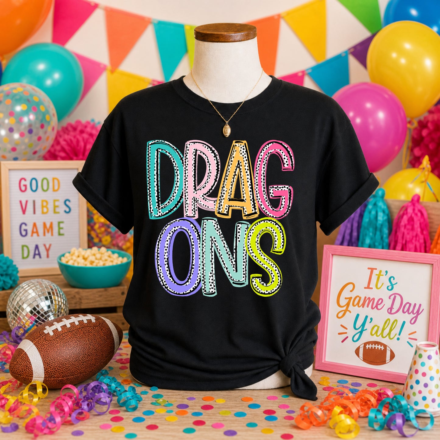 Dragons (Dixie Dots Mascot) - DTF