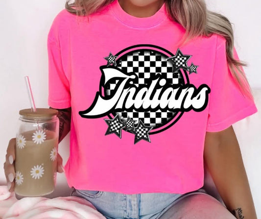 Indians (Checkered Stars Mascot) - DTF