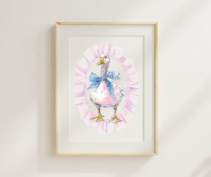 Watercolor Goose Frame - DTF