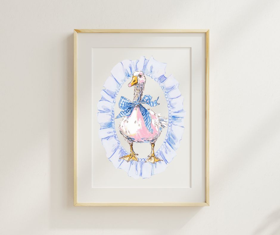 Watercolor Goose Frame - DTF