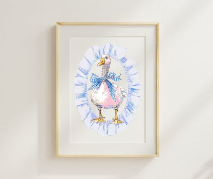 Watercolor Goose Frame - DTF