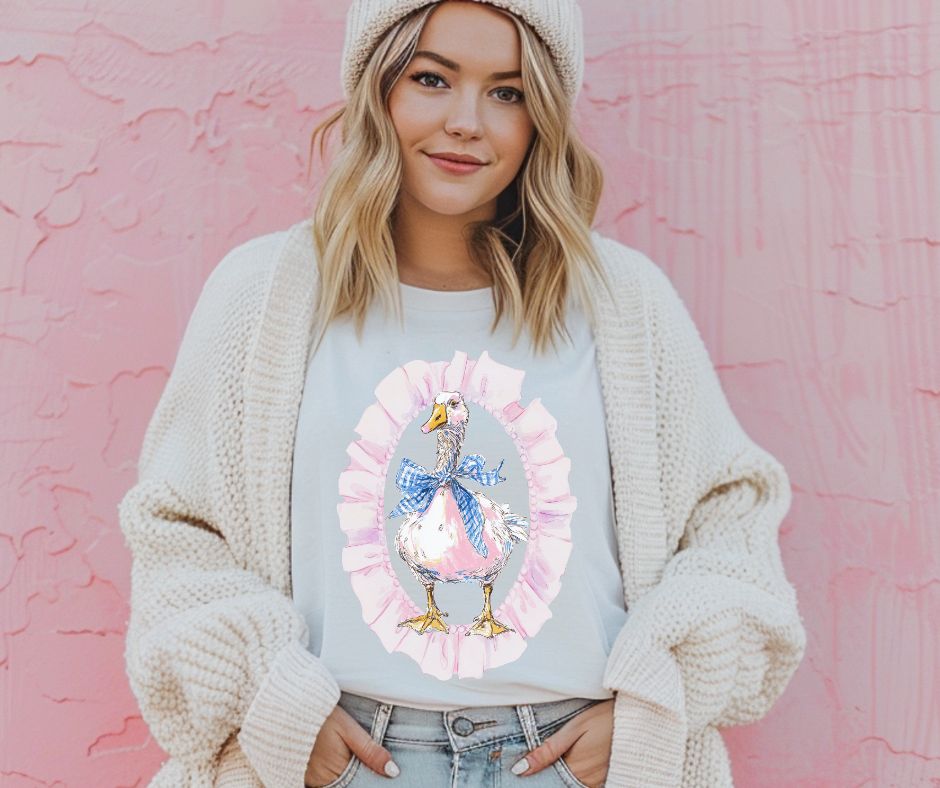 Watercolor Goose Frame - DTF