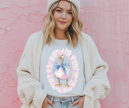 Watercolor Goose Frame - DTF