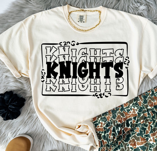 Knights (Leopard Stacked Mascot) - DTF