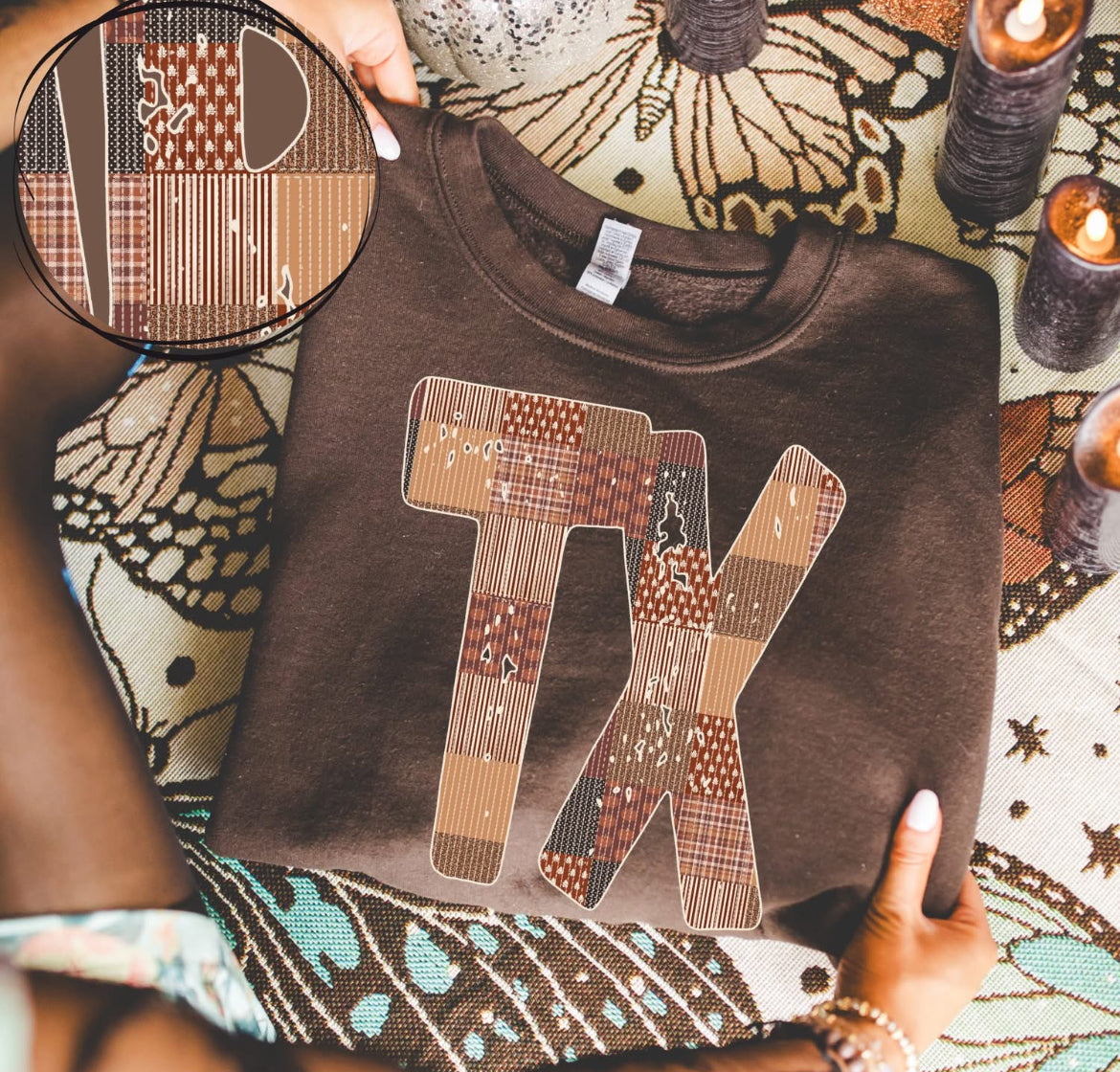TX (Autumn Quilted Distressed State) - DTF