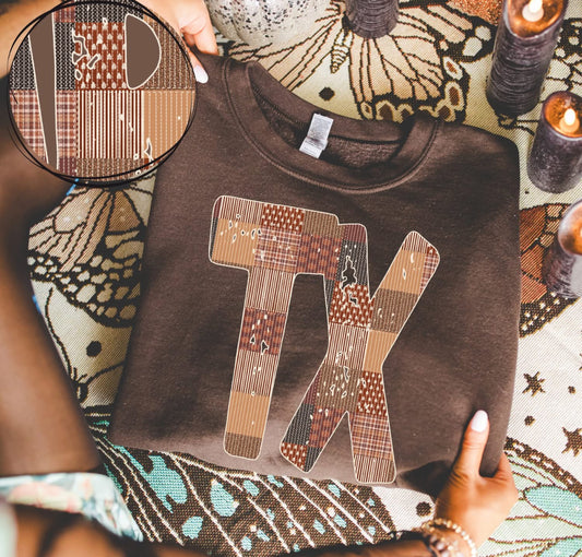 TX (Autumn Quilted Distressed State) - DTF