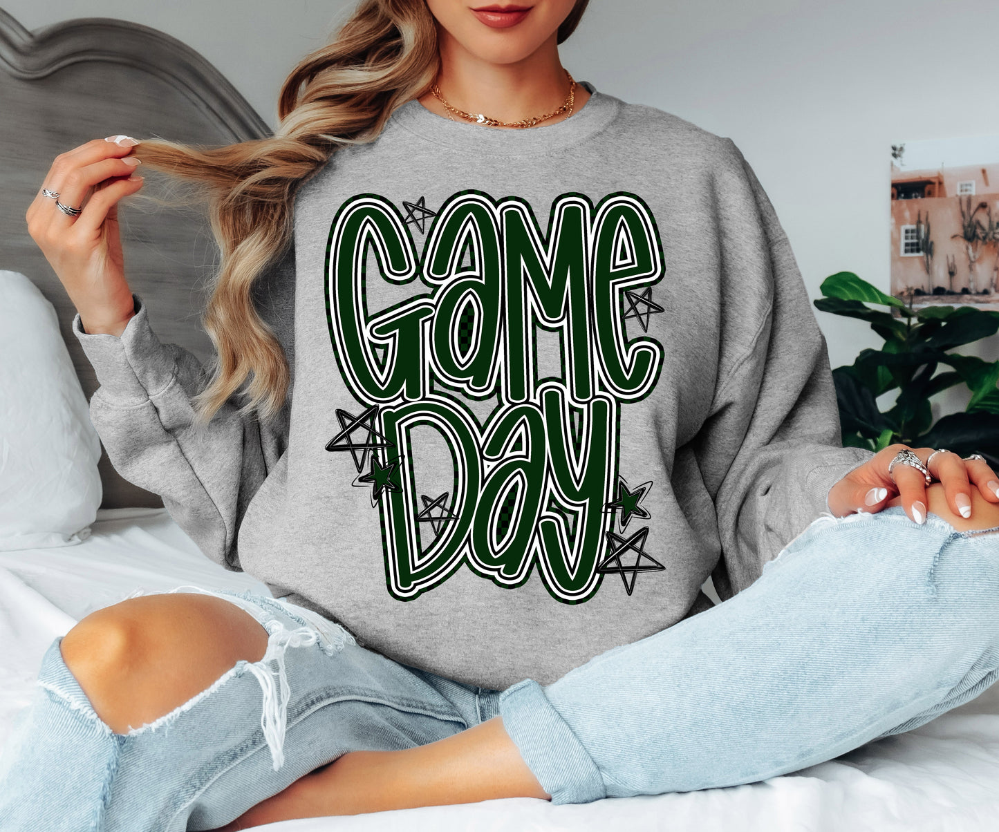 Game Day Word Art (Dark Green) - DTF