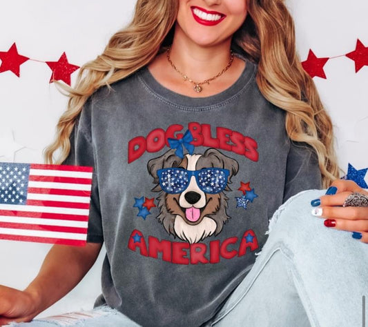 Dog Bless America (Aussie) - DTF