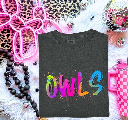 Owls (Bright Colored Graffiti Style Mascots) - DTF