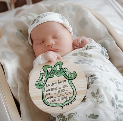 Birth Announcement (Green) - DTF
