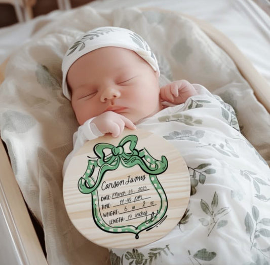 Birth Announcement (Green) - DTF