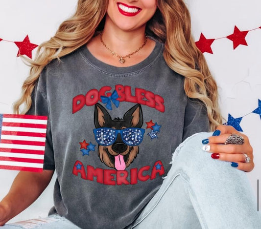 Dog Bless America (German Shepherd) - DTF