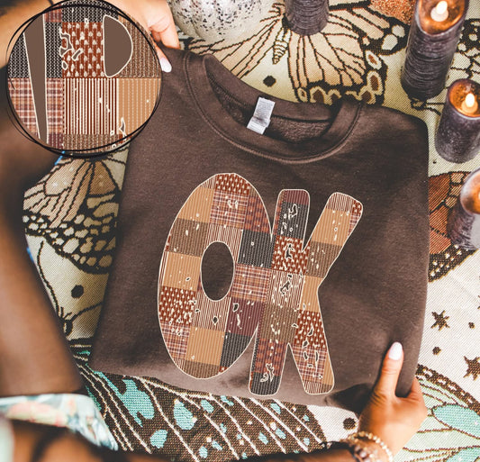 OK (Autumn Quilted Distressed State) - DTF