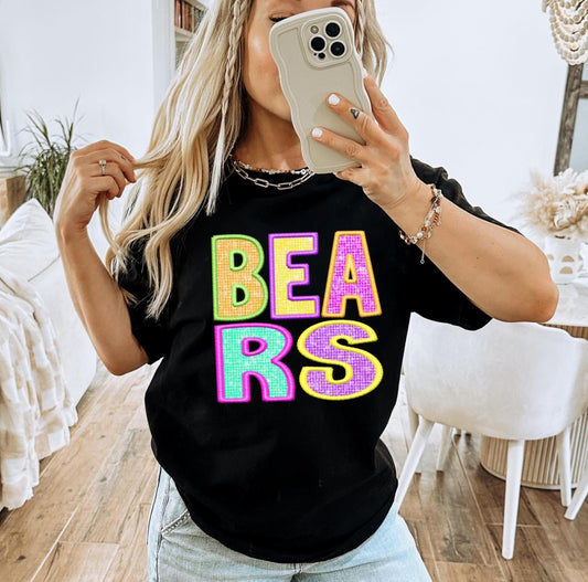 Bears (faux neon embroidered diamond) - DTF
