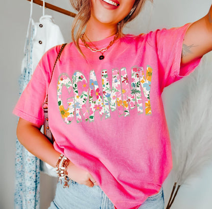 Grammy (Floral Doodle Distressed) - DTF