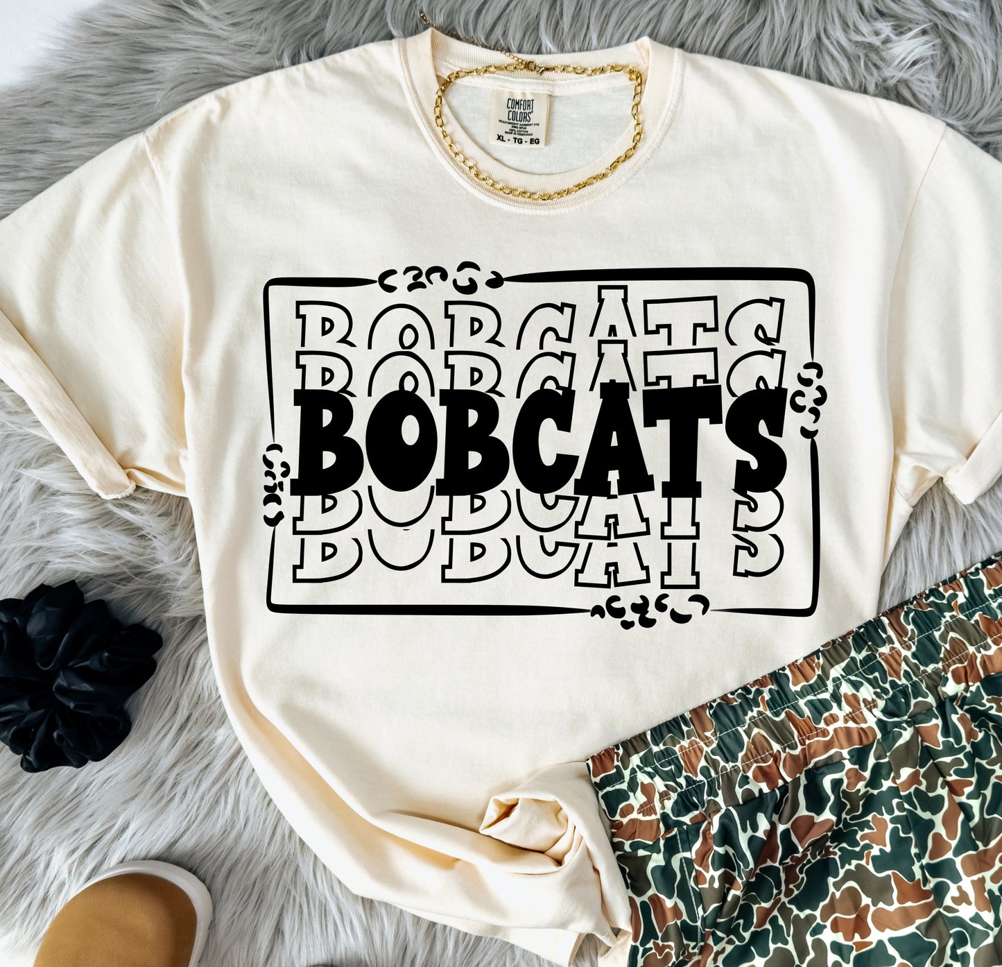 Bobcats (Leopard Stacked Mascot) - DTF