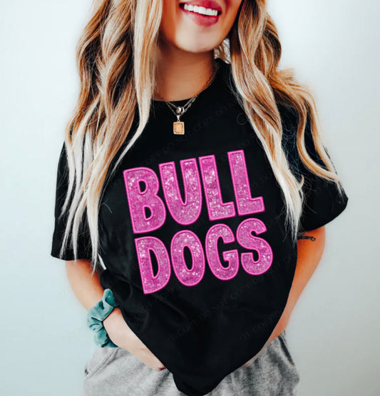 Bulldogs Mascot (Sequins/Embroidery look) - DTF