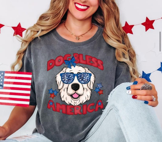 Dog Bless America (Great Pyrenees) - DTF