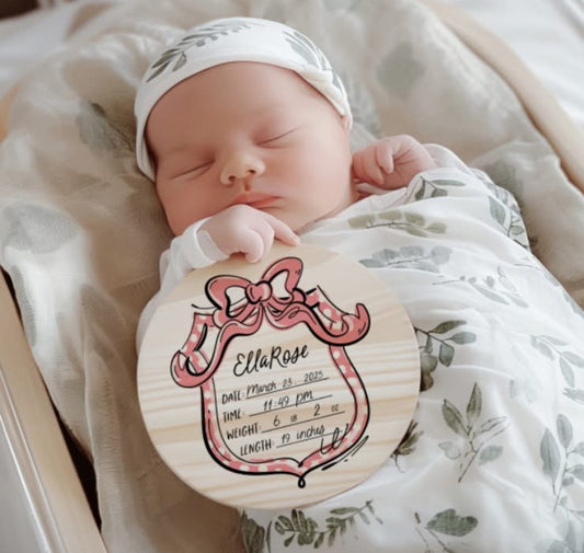 Birth Announcement (Pink) - DTF