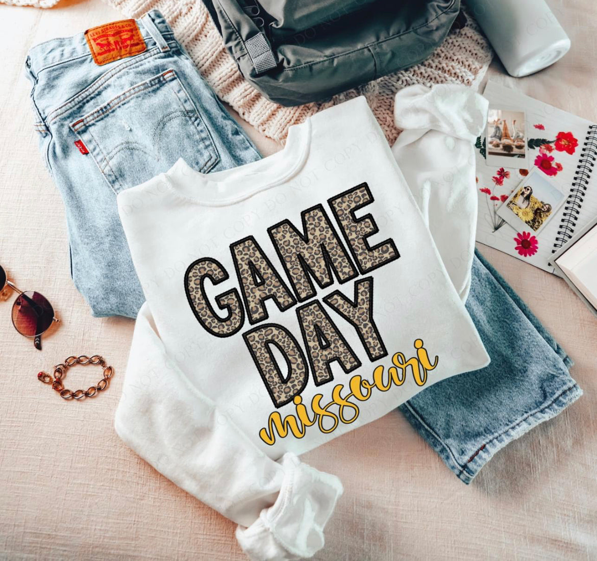 Game Day Leopard (Embroidery look) - Missouri - DTF