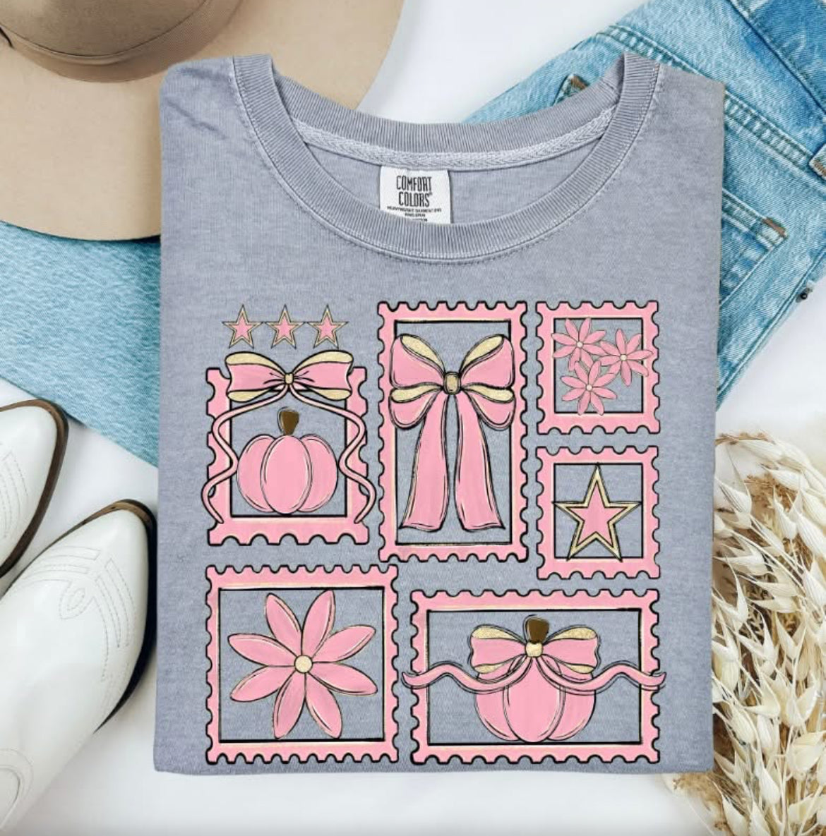 Pink October Stamps - DTF