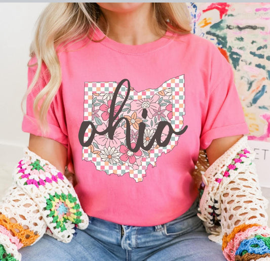 Ohio (checkered floral) - DTF