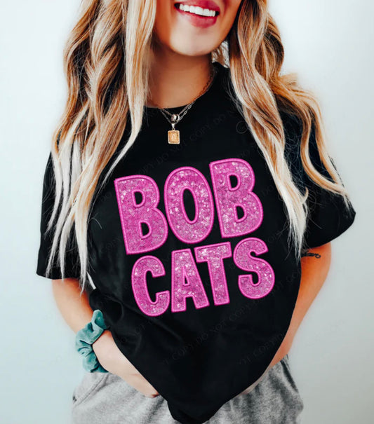 Bobcats Mascot (Sequins/Embroidery look) - DTF