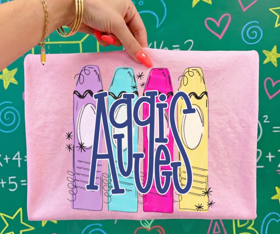 Aggies (Crayon Doodle Mascots) - DTF