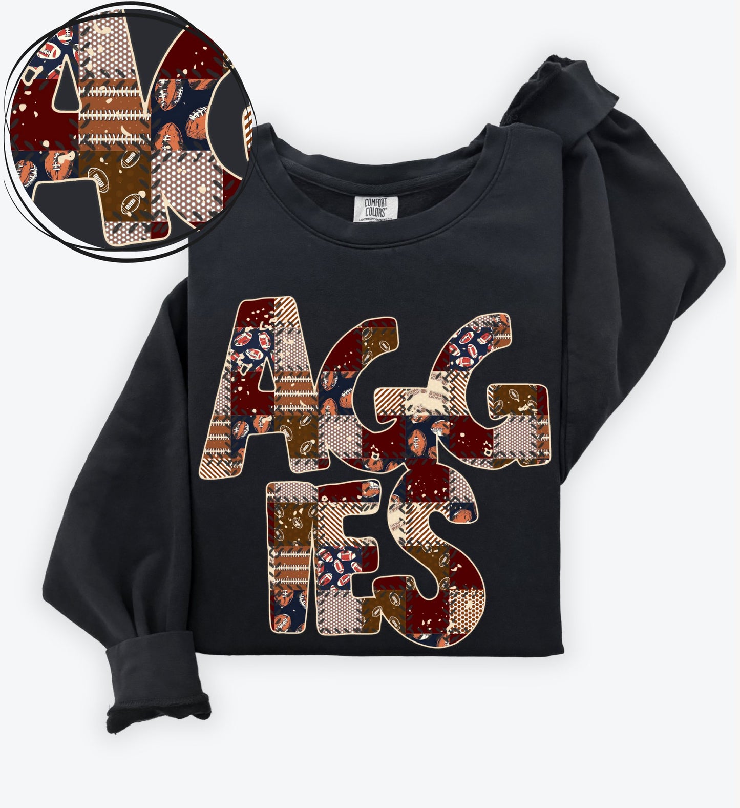 Aggies (Quilted Patchwork Football Teams) - DTF