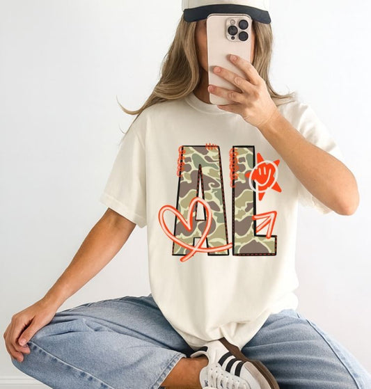 AL (Doodle Camo State Abbreviation) - DTF