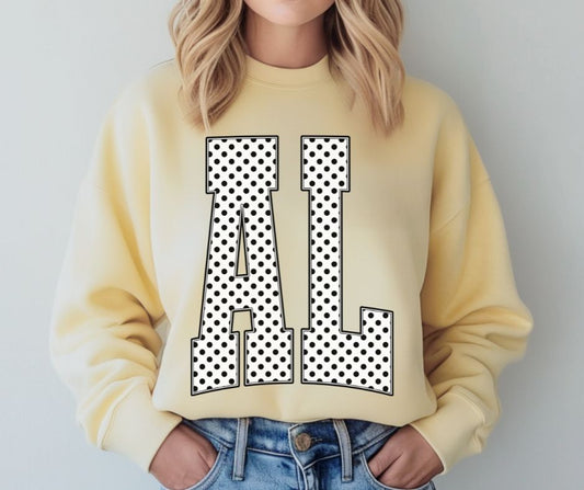 AL (Blk/White Polka Dot States) - DTF