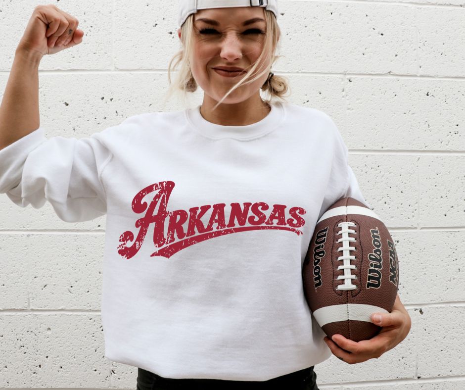 Arkansas (College Simple Vintage Style) - DTF