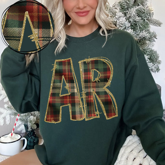AR (Glitter & Plaid State Abbreviation) - DTF